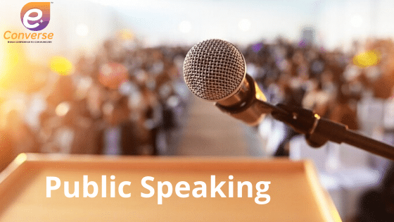 Converse E+, Public Speaking